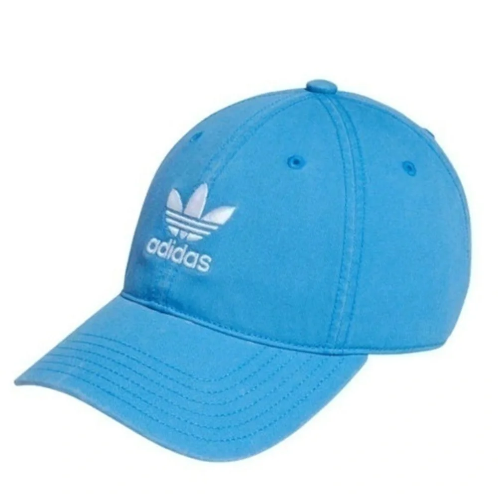Adidas Originals Hat Relaxed Strapback Pulse Blue White Mens Cap Logo Golf NWT - Picture 3 of 11